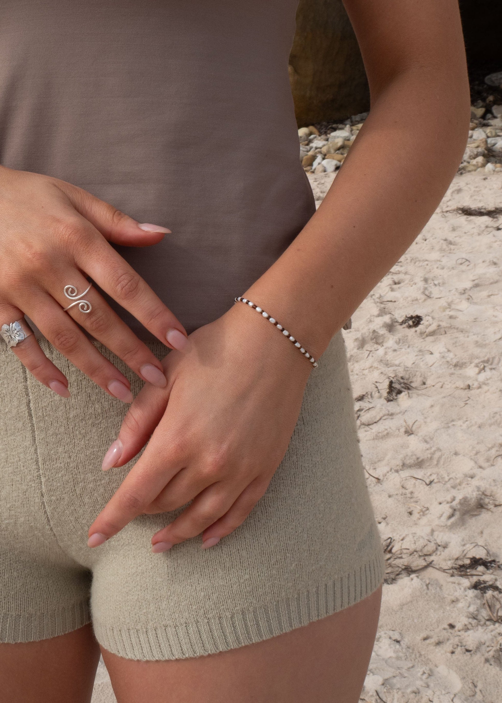 Pearl and Brown Bracelet